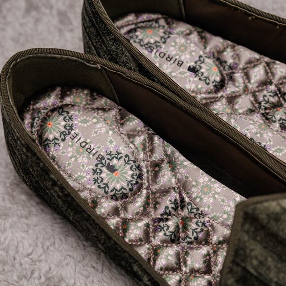 Birdies Heron Olive Green Velvet Loafers Flats Womens Size 8.5 NWOB - Picture 8 of 15